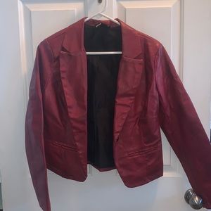 Maroon/red Leather jacket